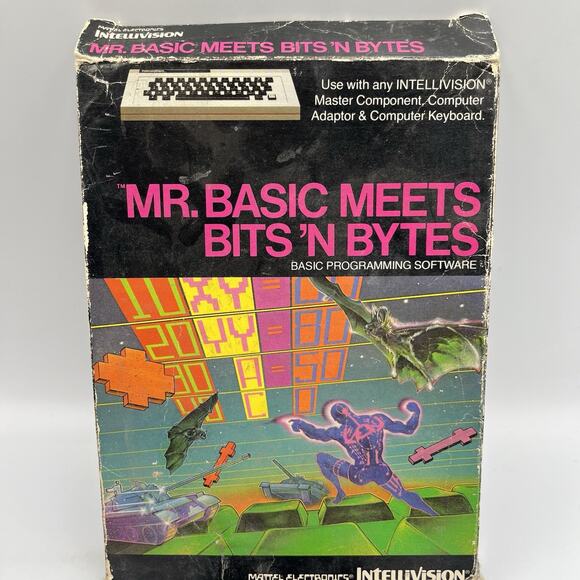 Mr. Basic Meets Bit 'N Bytes (Intellivision, 1983) With Box - Picture 4 of 9